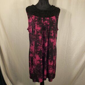 Women's Alfani Pink & Black Sleeveless Dress - XL